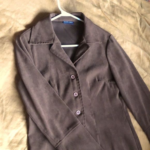 VTG Brown Longline Suede - Picture 1 of 4